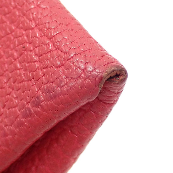 HERMES Bastia Coin Case Women's Rouge Vif Chevre N Stamp Made Around 2010  Purse - Picture 3 of 10